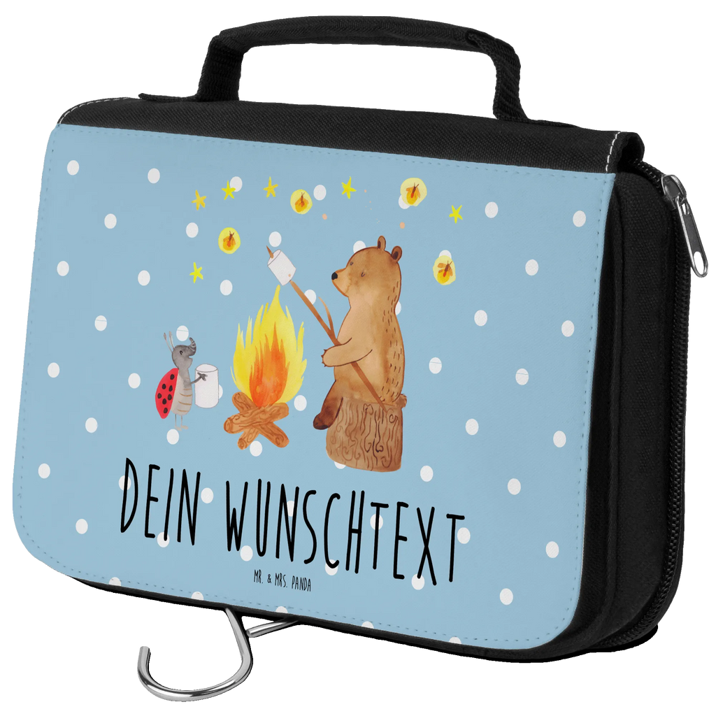 Personalisierter Kulturbeutel Bär & Marienkäfer Lagerfeuer Personalisierter Kulturbeutel, Personalisierte Waschtasche, Personalisierte Kosmetiktasche, Damen, Herren, Personalisierte Aufbewahrungstasche, Personalisierte Schminktasche, Personalisierter Kosmetikbeutel, Personalisierter Organizer, Personalisierte Kulturtasche, Personalisierte Schminkutensil, Personalisierung, Wunschtext, Wunschname, Selbst bedrucken, Kulturbeutel mit Namen, Bär, Teddy, Teddybär, Lagerfeuer