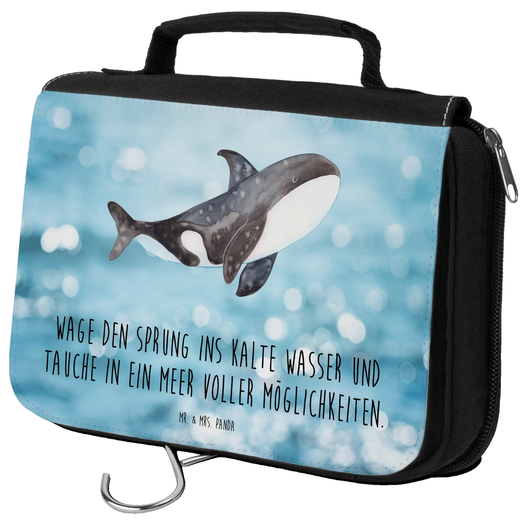 Kulturbeutel Orca Kulturbeutel, Zum Aufhängen, Waschtasche, Kosmetiktasche, Damen, Herren, Aufbewahrungstasche, Schminktasche, Kosmetikbeutel, Organizer, Kulturtasche, Schminkutensil, Meerestiere, Meer, Urlaub, Orca, Orcas, Killerwal, Wal, Möglichkeiten, Büro, Arbeit, Motivation, Selbstliebe, Neustart, Startup