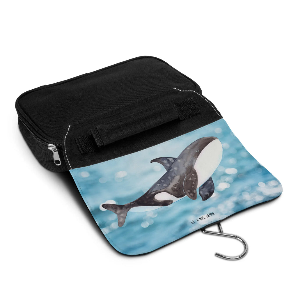 Kulturbeutel Orca Kulturbeutel, Zum Aufhängen, Waschtasche, Kosmetiktasche, Damen, Herren, Aufbewahrungstasche, Schminktasche, Kosmetikbeutel, Organizer, Kulturtasche, Schminkutensil, Meerestiere, Meer, Urlaub, Orca, Orcas, Killerwal, Wal, Möglichkeiten, Büro, Arbeit, Motivation, Selbstliebe, Neustart, Startup