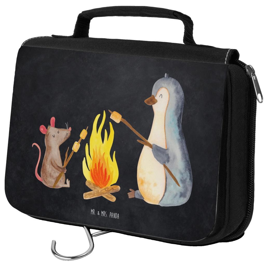 Kulturbeutel Pinguin Lagerfeuer Kulturbeutel, Zum Aufhängen, Waschtasche, Kosmetiktasche, Damen, Herren, Aufbewahrungstasche, Schminktasche, Kosmetikbeutel, Organizer, Kulturtasche, Schminkutensil, Pinguin, Maus, Pinguine, Lagerfeuer, Leben, Arbeit, Job, Motivation, Büro, Büroalltag, Lebensspruch, Lebensmotivation, Neustart, Liebe, grillen, Feuer, Marshmallows