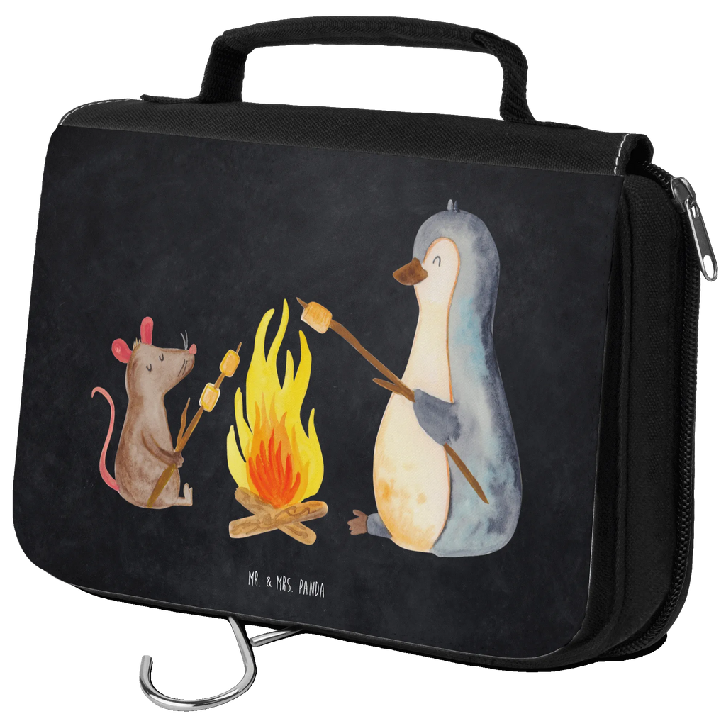 Kulturbeutel Pinguin Lagerfeuer Kulturbeutel, Zum Aufhängen, Waschtasche, Kosmetiktasche, Damen, Herren, Aufbewahrungstasche, Schminktasche, Kosmetikbeutel, Organizer, Kulturtasche, Schminkutensil, Pinguin, Maus, Pinguine, Lagerfeuer, Leben, Arbeit, Job, Motivation, Büro, Büroalltag, Lebensspruch, Lebensmotivation, Neustart, Liebe, grillen, Feuer, Marshmallows