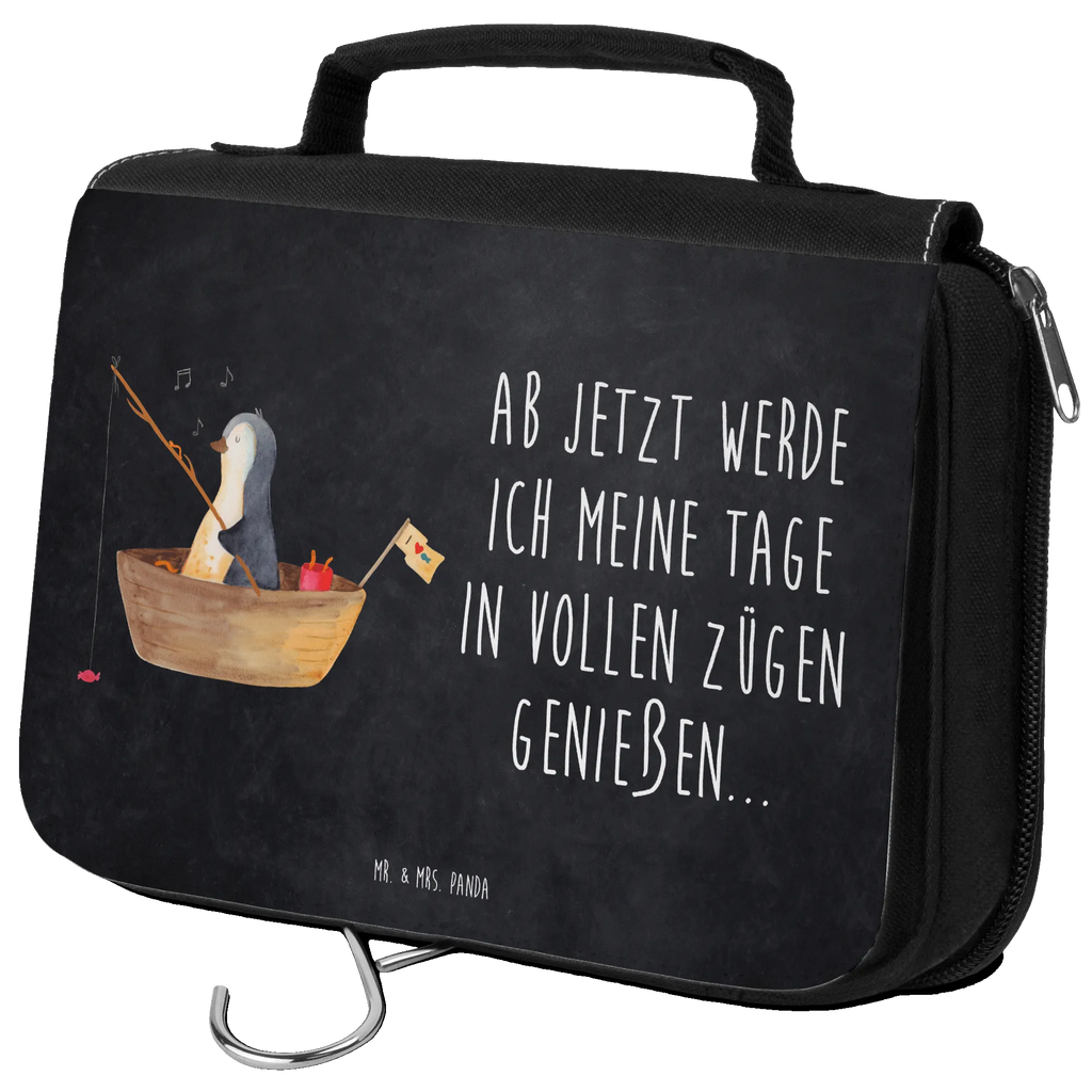 Kulturbeutel Pinguin Angelboot Kulturbeutel, Zum Aufhängen, Waschtasche, Kosmetiktasche, Damen, Herren, Aufbewahrungstasche, Schminktasche, Kosmetikbeutel, Organizer, Kulturtasche, Schminkutensil, Pinguin, Pinguine, Angeln, Boot, Angelboot, Lebenslust, Leben, genießen, Motivation, Neustart, Neuanfang, Trennung, Scheidung, Geschenkidee Liebeskummer