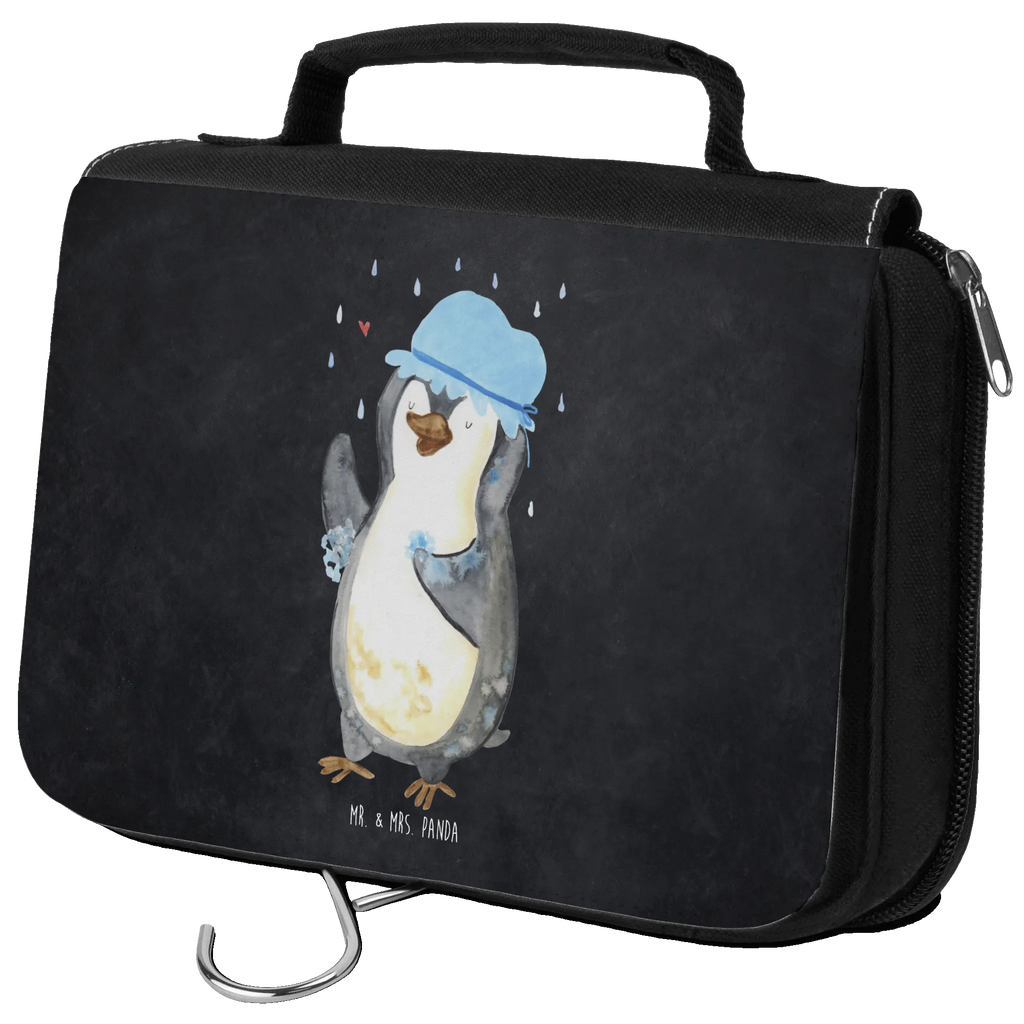 Kulturbeutel Pinguin Duschen Kulturbeutel, Zum Aufhängen, Waschtasche, Kosmetiktasche, Damen, Herren, Aufbewahrungstasche, Schminktasche, Kosmetikbeutel, Organizer, Kulturtasche, Schminkutensil, Pinguin, Pinguine, Dusche, duschen, Lebensmotto, Motivation, Neustart, Neuanfang, glücklich sein