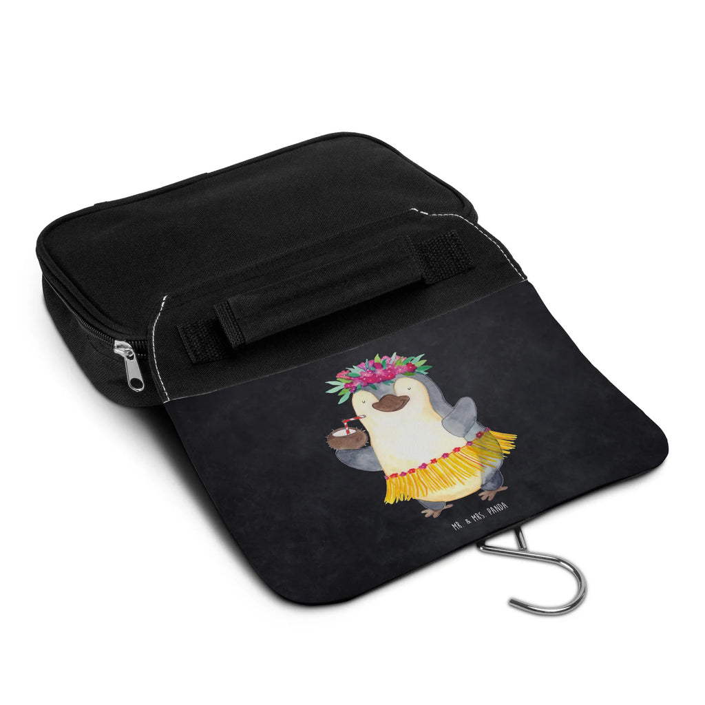 Kulturbeutel Pinguin Kokosnuss Kulturbeutel, Zum Aufhängen, Waschtasche, Kosmetiktasche, Damen, Herren, Aufbewahrungstasche, Schminktasche, Kosmetikbeutel, Organizer, Kulturtasche, Schminkutensil, Pinguin, Aloha, Hawaii, Urlaub, Kokosnuss, Pinguine