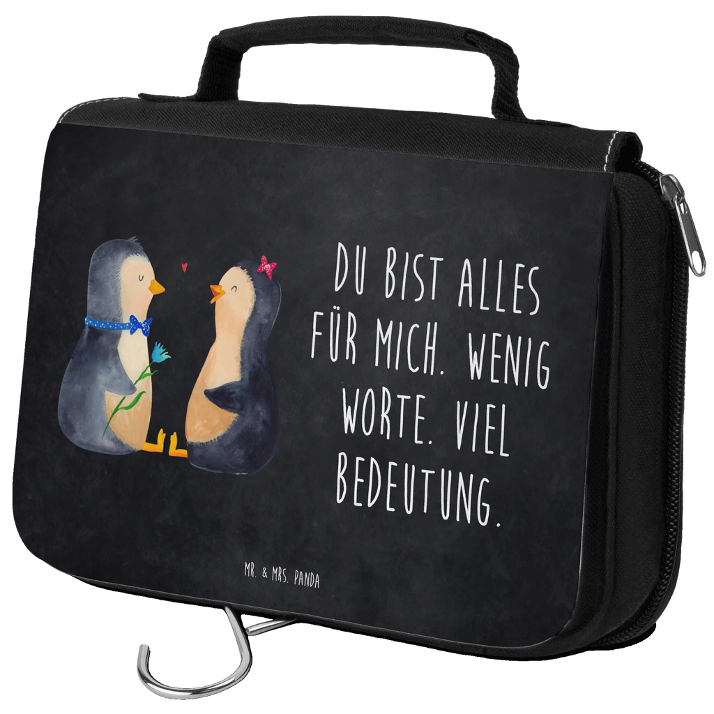 Kulturbeutel Pinguin Pärchen Kulturbeutel, Zum Aufhängen, Waschtasche, Kosmetiktasche, Damen, Herren, Aufbewahrungstasche, Schminktasche, Kosmetikbeutel, Organizer, Kulturtasche, Schminkutensil, Pinguin, Pinguine, Liebe, Liebespaar, Liebesbeweis, Liebesgeschenk, Verlobung, Jahrestag, Hochzeitstag, Hochzeit, Hochzeitsgeschenk, große Liebe, Traumpaar