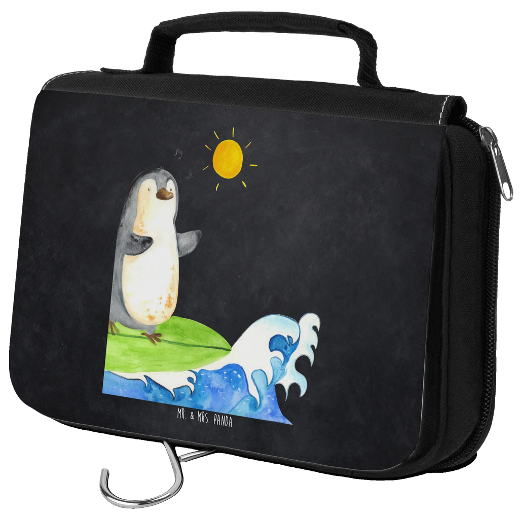 Kulturbeutel Pinguin Surfer Kulturbeutel, Zum Aufhängen, Waschtasche, Kosmetiktasche, Damen, Herren, Aufbewahrungstasche, Schminktasche, Kosmetikbeutel, Organizer, Kulturtasche, Schminkutensil, Pinguin, Pinguine, surfen, Surfer, Hawaii, Urlaub, Wellen, Wellen reiten, Portugal