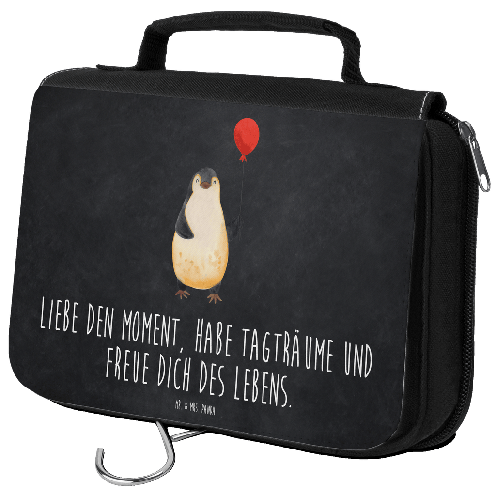 Kulturbeutel Pinguin Luftballon Kulturbeutel, Zum Aufhängen, Waschtasche, Kosmetiktasche, Damen, Herren, Aufbewahrungstasche, Schminktasche, Kosmetikbeutel, Organizer, Kulturtasche, Schminkutensil, Pinguin, Pinguine, Luftballon, Tagträume, Lebenslust, Geschenk Freundin, Geschenkidee, beste Freundin, Motivation, Neustart, neues Leben, Liebe, Glück