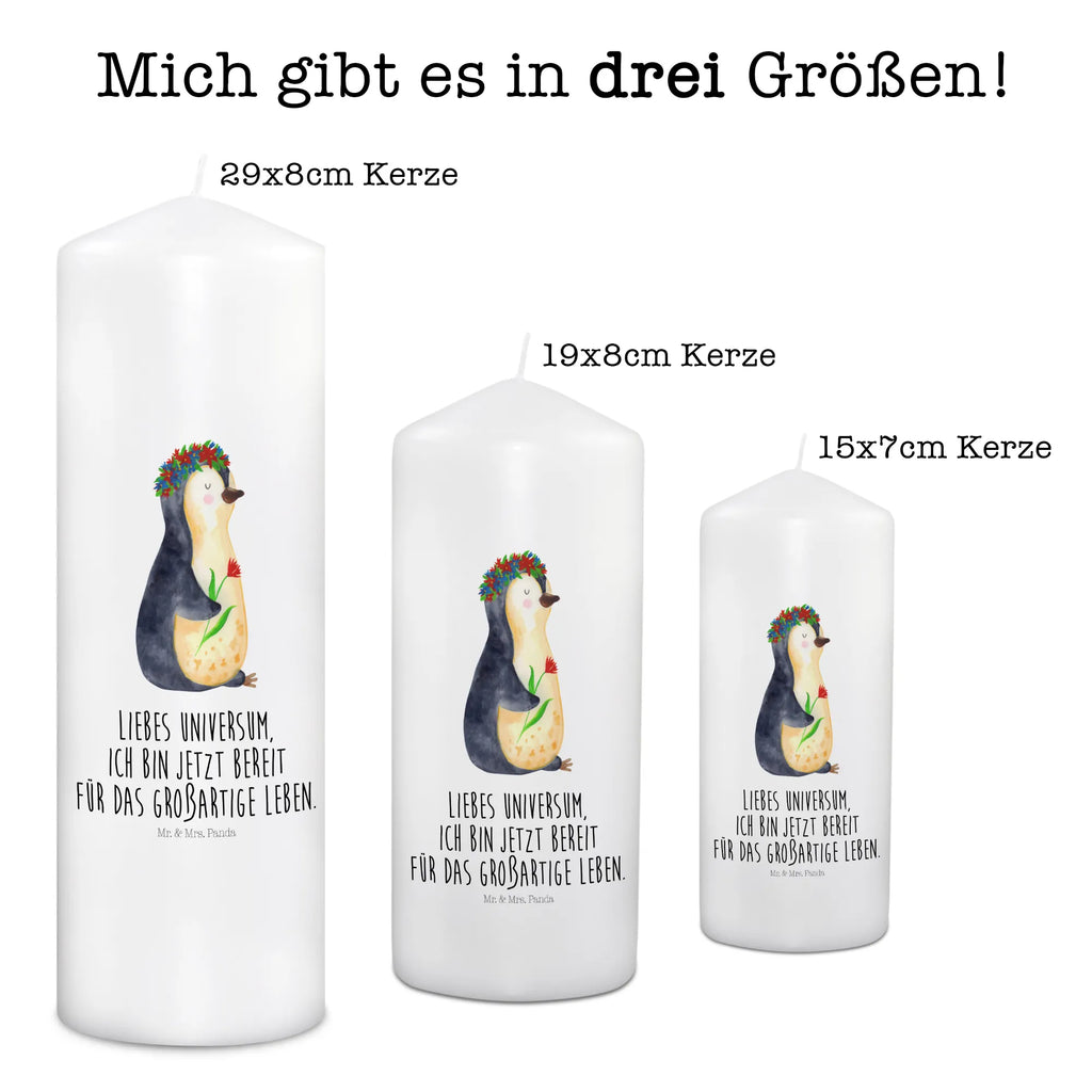 Kerze Pinguin Blumenkranz Kerze, Taufkerze, Kommunionskerze, Geburtstagskerze, Geschenk Kerze, Taufgeschenk Kerze, Kerze mit Druck, Besondere Kerze, Geschenkidee Kerze, Kerze für Kommunion, Geburtstag Kerze, Kommunion Kerze, Pinguin, Pinguine, Blumenkranz, Universum, Leben, Wünsche, Ziele, Lebensziele, Motivation, Lebenslust, Liebeskummer, Geschenkidee