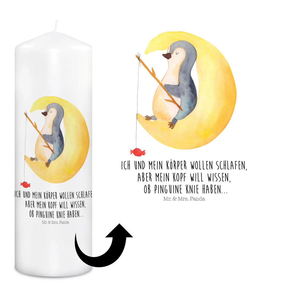 Kerze Pinguin Mond Kerze, Taufkerze, Kommunionskerze, Geburtstagskerze, Geschenk Kerze, Taufgeschenk Kerze, Kerze mit Druck, Besondere Kerze, Geschenkidee Kerze, Kerze für Kommunion, Geburtstag Kerze, Kommunion Kerze, Pinguin, Pinguine, Spruch, schlafen, Nachtruhe, Einschlafen, Schlafzimmer, Schlafstörungen, Gästezimmer