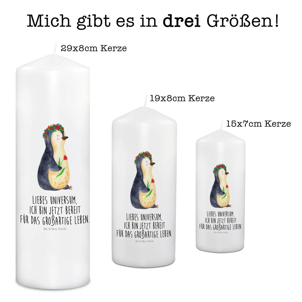 Kerze Pinguin Blumenkranz Kerze, Taufkerze, Kommunionskerze, Geburtstagskerze, Geschenk Kerze, Taufgeschenk Kerze, Kerze mit Druck, Besondere Kerze, Geschenkidee Kerze, Kerze für Kommunion, Geburtstag Kerze, Kommunion Kerze, Pinguin, Pinguine, Blumenkranz, Universum, Leben, Wünsche, Ziele, Lebensziele, Motivation, Lebenslust, Liebeskummer, Geschenkidee