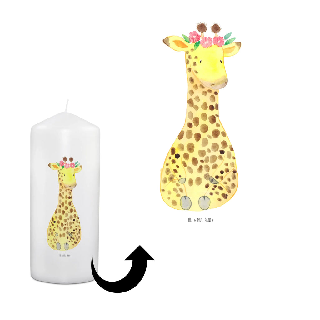 Kerze Giraffe Blumenkranz Kerze, Taufkerze, Kommunionskerze, Geburtstagskerze, Geschenk Kerze, Taufgeschenk Kerze, Kerze mit Druck, Besondere Kerze, Geschenkidee Kerze, Kerze für Kommunion, Geburtstag Kerze, Kommunion Kerze, Afrika, Wildtiere, Giraffe, Blumenkranz, Abenteurer, Selbstliebe, Freundin