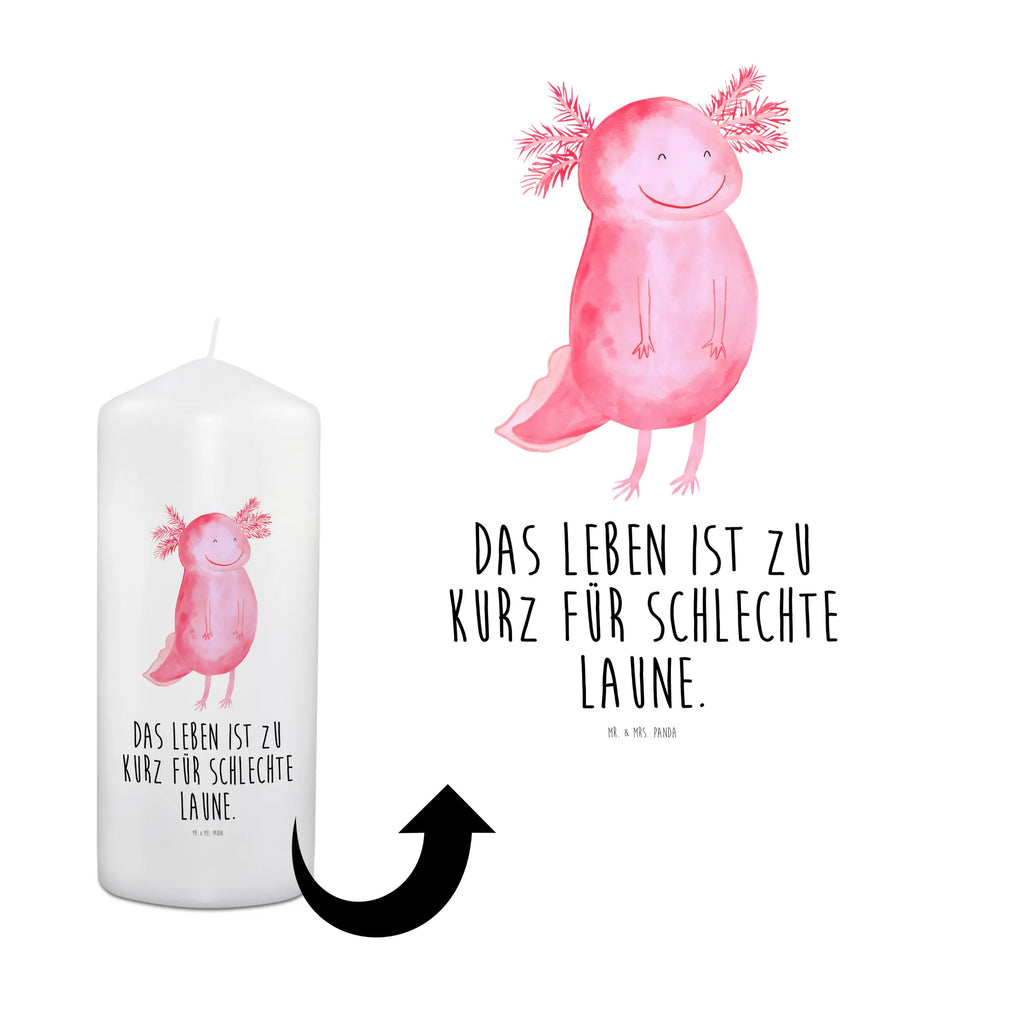 Kerze Axolotl glücklich Kerze, Taufkerze, Kommunionskerze, Geburtstagskerze, Geschenk Kerze, Taufgeschenk Kerze, Kerze mit Druck, Besondere Kerze, Geschenkidee Kerze, Kerze für Kommunion, Geburtstag Kerze, Kommunion Kerze, Axolotl, Molch, Axolot, Schwanzlurch, Lurch, Lurche, Motivation, gute Laune