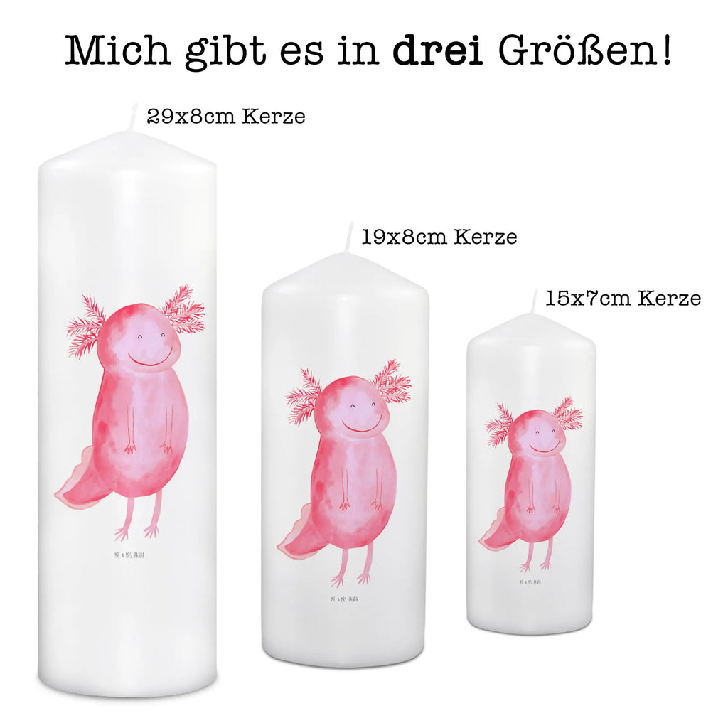 Kerze Axolotl glücklich Kerze, Taufkerze, Kommunionskerze, Geburtstagskerze, Geschenk Kerze, Taufgeschenk Kerze, Kerze mit Druck, Besondere Kerze, Geschenkidee Kerze, Kerze für Kommunion, Geburtstag Kerze, Kommunion Kerze, Axolotl, Molch, Axolot, Schwanzlurch, Lurch, Lurche, Motivation, gute Laune