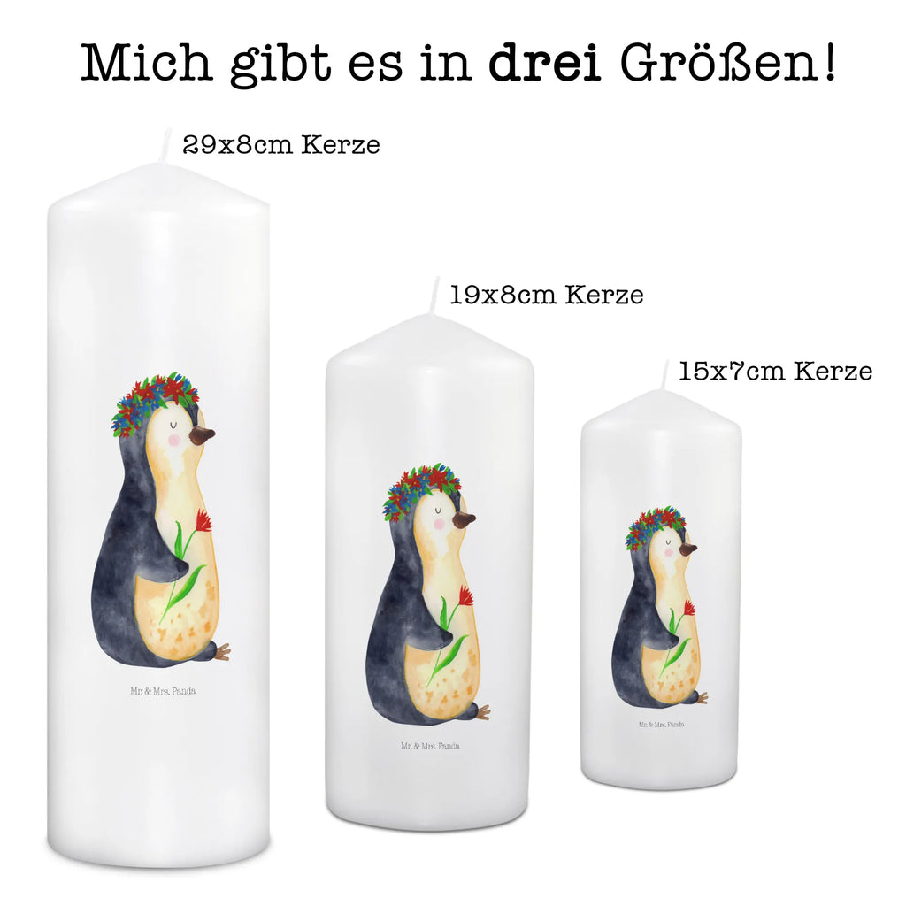 Kerze Pinguin Blumenkranz Kerze, Taufkerze, Kommunionskerze, Geburtstagskerze, Geschenk Kerze, Taufgeschenk Kerze, Kerze mit Druck, Besondere Kerze, Geschenkidee Kerze, Kerze für Kommunion, Geburtstag Kerze, Kommunion Kerze, Pinguin, Pinguine, Blumenkranz, Universum, Leben, Wünsche, Ziele, Lebensziele, Motivation, Lebenslust, Liebeskummer, Geschenkidee