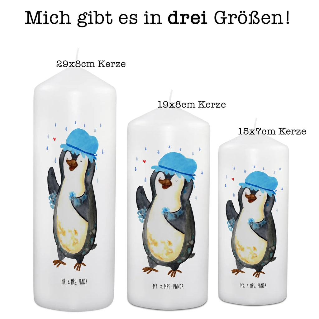 Kerze Pinguin duscht Kerze, Taufkerze, Kommunionskerze, Geburtstagskerze, Geschenk Kerze, Taufgeschenk Kerze, Kerze mit Druck, Besondere Kerze, Geschenkidee Kerze, Kerze für Kommunion, Geburtstag Kerze, Kommunion Kerze, Pinguin, Pinguine, Dusche, duschen, Lebensmotto, Motivation, Neustart, Neuanfang, glücklich sein