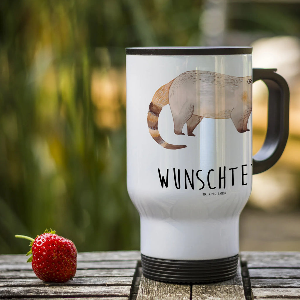 Personalisierter Thermobecher Nasenbär Personalisierter Thermobecher, Personalisierter To Go Becher, Personalisierte Thermotasse, Personalisierter Kaffeebecher, Personalisierter Isolierbecher, Thermobecher personalisieren, Thermobecher mit Namen, Thermobecher selbst gestalten, Wunschname, Spülmaschinenfest, Bedrucken, Isolierbecher mit Namen, Isolierbecher selbst gestalten, Thermotasse personalisieren, Thermotasse mit Namen, Tiermotive, Gute Laune, lustige Sprüche, Tiere, Nasenbär, Nasenbären, Rüsselbär, Bär