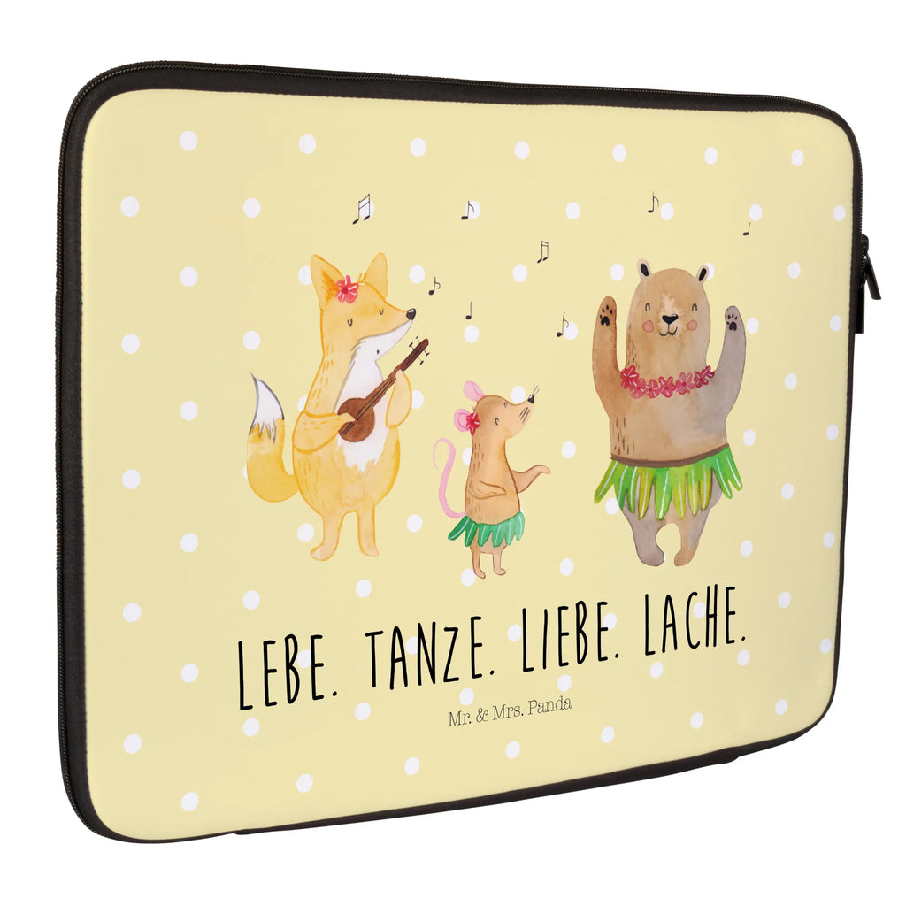 Notebook Tasche Waldtiere Aloha Notebook Tasche, Laptop, Computertasche, Tasche, Notebook-Tasche, Notebook-Reisehülle, Notebook Schutz, Tiermotive, Gute Laune, lustige Sprüche, Tiere, Wald, Waldtiere, Musik, Aloha, Bär, Hase, Igel, Tanzen, Leben, Lachen