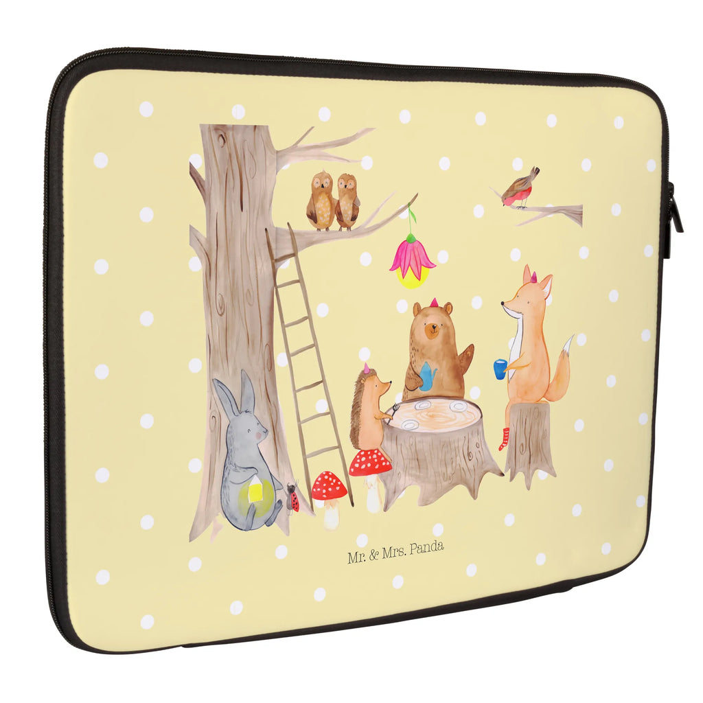 Notebook Tasche Waldtiere Picknick Notebook Tasche, Laptop, Computertasche, Tasche, Notebook-Tasche, Notebook-Reisehülle, Notebook Schutz, Tiermotive, Gute Laune, lustige Sprüche, Tiere, Waldtiere, Picknick, Wald, Fuchs, Hase, Igel, Maus, Eichhörnchen