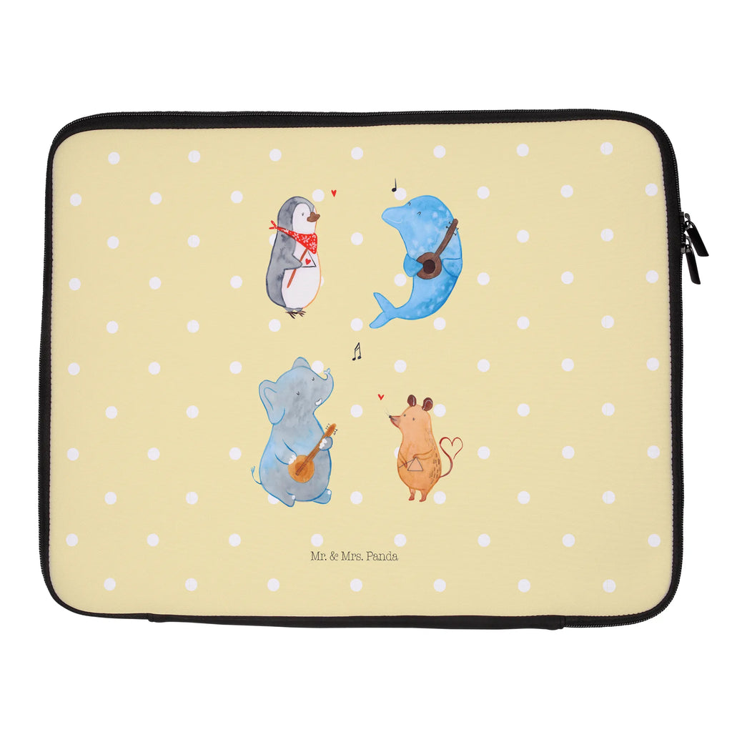 Notebook Tasche Big Band Notebook Tasche, Laptop, Computertasche, Tasche, Notebook-Tasche, Notebook-Reisehülle, Notebook Schutz, Tiermotive, Gute Laune, lustige Sprüche, Tiere, Hund, Pinguin, Maus, Elefant, Delfin, Gitarre, Band, Triangel, Musikanten, Musik