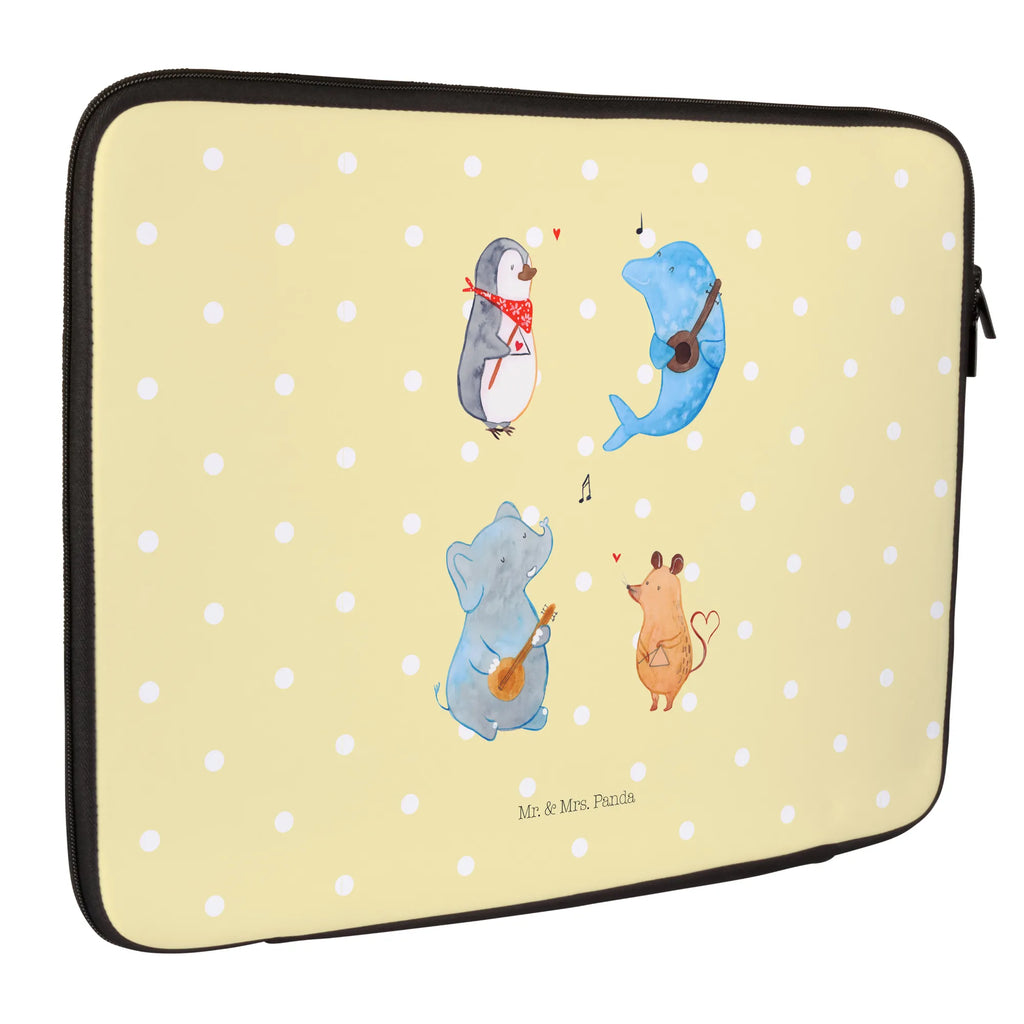 Notebook Tasche Big Band Notebook Tasche, Laptop, Computertasche, Tasche, Notebook-Tasche, Notebook-Reisehülle, Notebook Schutz, Tiermotive, Gute Laune, lustige Sprüche, Tiere, Hund, Pinguin, Maus, Elefant, Delfin, Gitarre, Band, Triangel, Musikanten, Musik