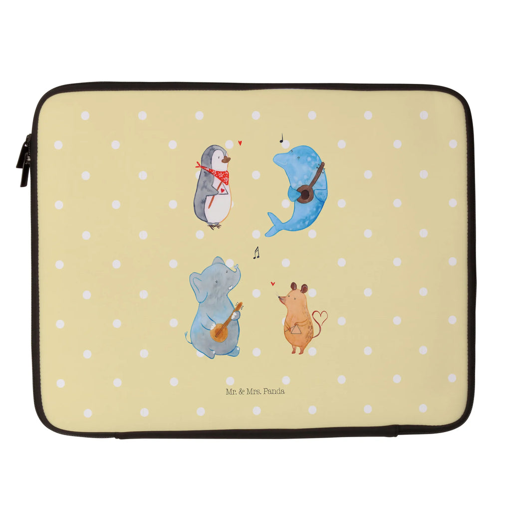 Notebook Tasche Big Band Notebook Tasche, Laptop, Computertasche, Tasche, Notebook-Tasche, Notebook-Reisehülle, Notebook Schutz, Tiermotive, Gute Laune, lustige Sprüche, Tiere, Hund, Pinguin, Maus, Elefant, Delfin, Gitarre, Band, Triangel, Musikanten, Musik