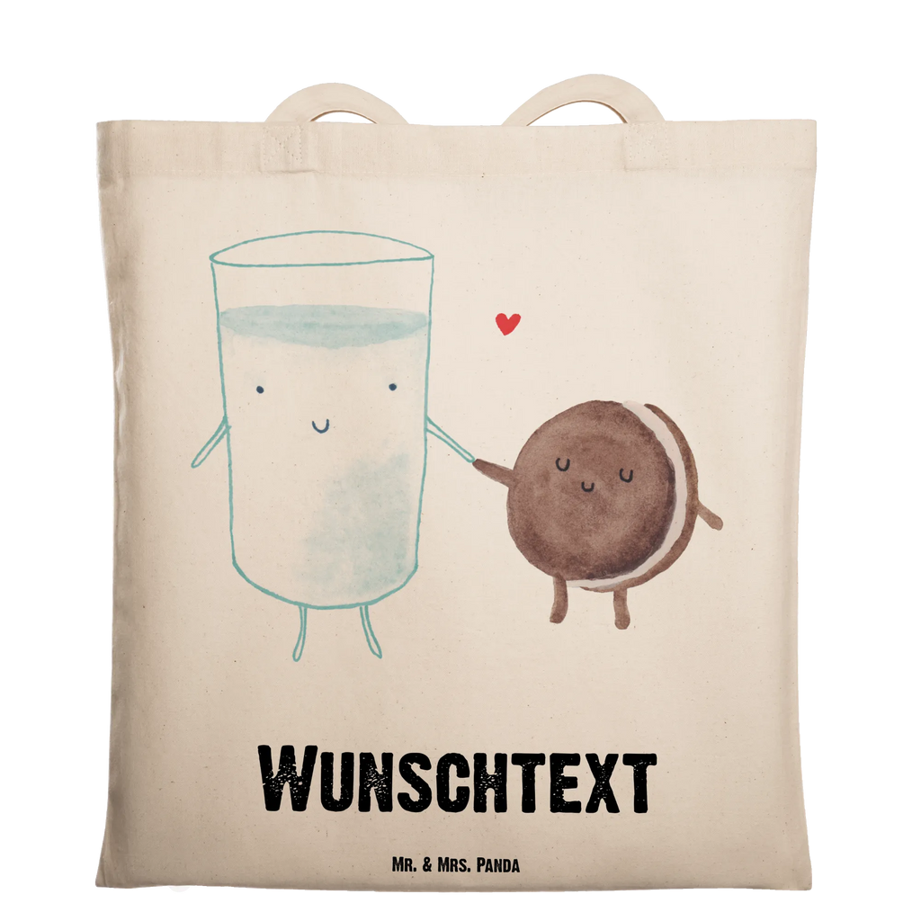 Personalisierte Tragetasche Milch & Keks Personalisierte Beuteltasche, Personalisierter Beutel, Personalisierte Einkaufstasche, Personalisierter Jutebeutel, Personalisierter Stoffbeutel, Tragetasche mit Namen, Einkaufstasche mit Namen, Stoffbeutel mit Namen, Personalisierte Tasche, Personalisierte Jutetasche, Personalisierte Kindergartentasche, Tiermotive, Gute Laune, lustige Sprüche, Tiere, Milk, Cookie, Milch, Keks, Kekse, Kaffee, Einladung Frühstück, Motiv süß, romantisch, perfektes Paar