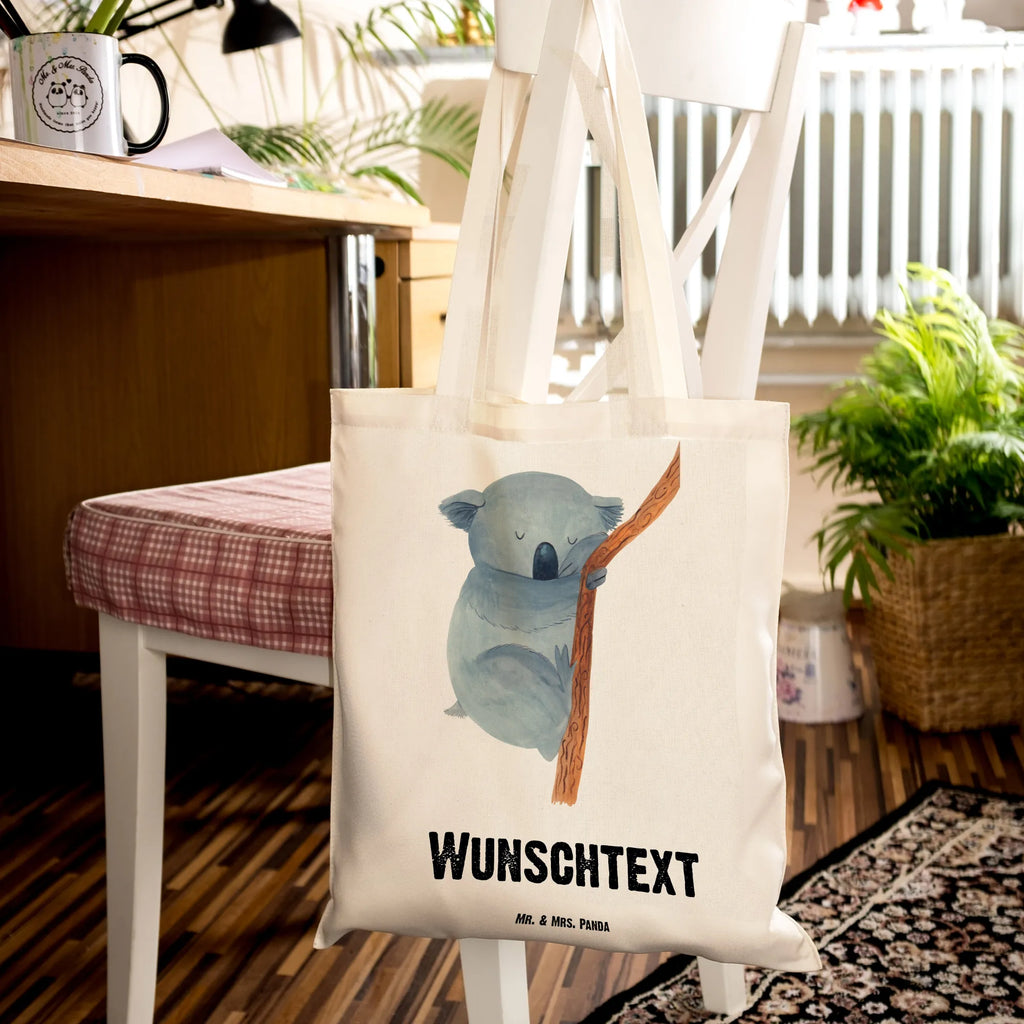 Personalisierte Tragetasche Koalabär Personalisierte Beuteltasche, Personalisierter Beutel, Personalisierte Einkaufstasche, Personalisierter Jutebeutel, Personalisierter Stoffbeutel, Tragetasche mit Namen, Einkaufstasche mit Namen, Stoffbeutel mit Namen, Personalisierte Tasche, Personalisierte Jutetasche, Personalisierte Kindergartentasche, Tiermotive, Gute Laune, lustige Sprüche, Tiere, Koala, träumen, Traum, schlafen, Schlafzimmer, Traumland, Bär, Koalabär