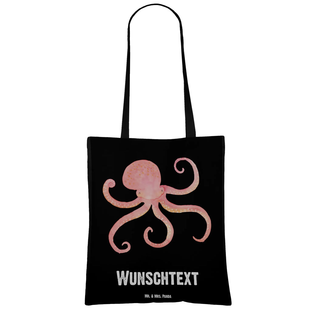 Personalisierte Tragetasche Tintenfisch Personalisierte Beuteltasche, Personalisierter Beutel, Personalisierte Einkaufstasche, Personalisierter Jutebeutel, Personalisierter Stoffbeutel, Tragetasche mit Namen, Einkaufstasche mit Namen, Stoffbeutel mit Namen, Personalisierte Tasche, Personalisierte Jutetasche, Personalisierte Kindergartentasche, Tiermotive, Gute Laune, lustige Sprüche, Tiere, Meer, Meerestier, Krake, Tintenfisch, Arme, Wasser, Ozean