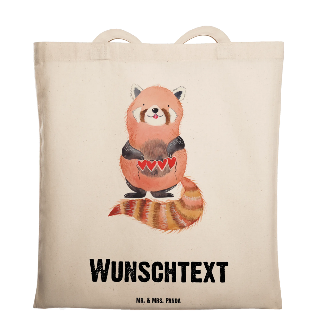 Personalisierte Tragetasche Roter Panda Personalisierte Beuteltasche, Personalisierter Beutel, Personalisierte Einkaufstasche, Personalisierter Jutebeutel, Personalisierter Stoffbeutel, Tragetasche mit Namen, Einkaufstasche mit Namen, Stoffbeutel mit Namen, Personalisierte Tasche, Personalisierte Jutetasche, Personalisierte Kindergartentasche, Tiermotive, Gute Laune, lustige Sprüche, Tiere, Panda, Liebe, Rot, Herz, Liebling, Lieblingsmensch