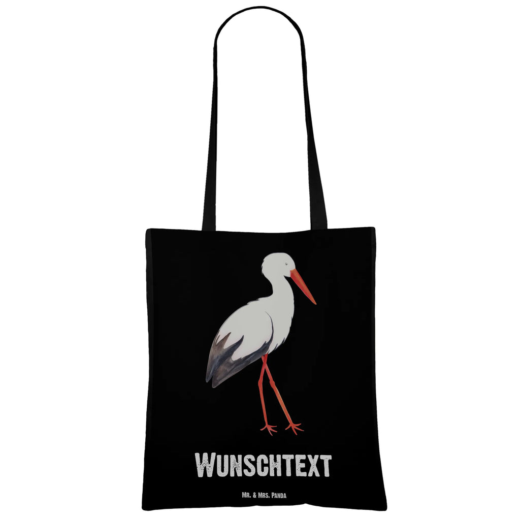 Personalisierte Tragetasche Storch Personalisierte Beuteltasche, Personalisierter Beutel, Personalisierte Einkaufstasche, Personalisierter Jutebeutel, Personalisierter Stoffbeutel, Tragetasche mit Namen, Einkaufstasche mit Namen, Stoffbeutel mit Namen, Personalisierte Tasche, Personalisierte Jutetasche, Personalisierte Kindergartentasche, Tiermotive, Gute Laune, lustige Sprüche, Tiere, Storch, Störche, Schwangerschaft, Geburt, Mutter, Mütter, Mutter werden, Schwanger, Babybauch, Baby