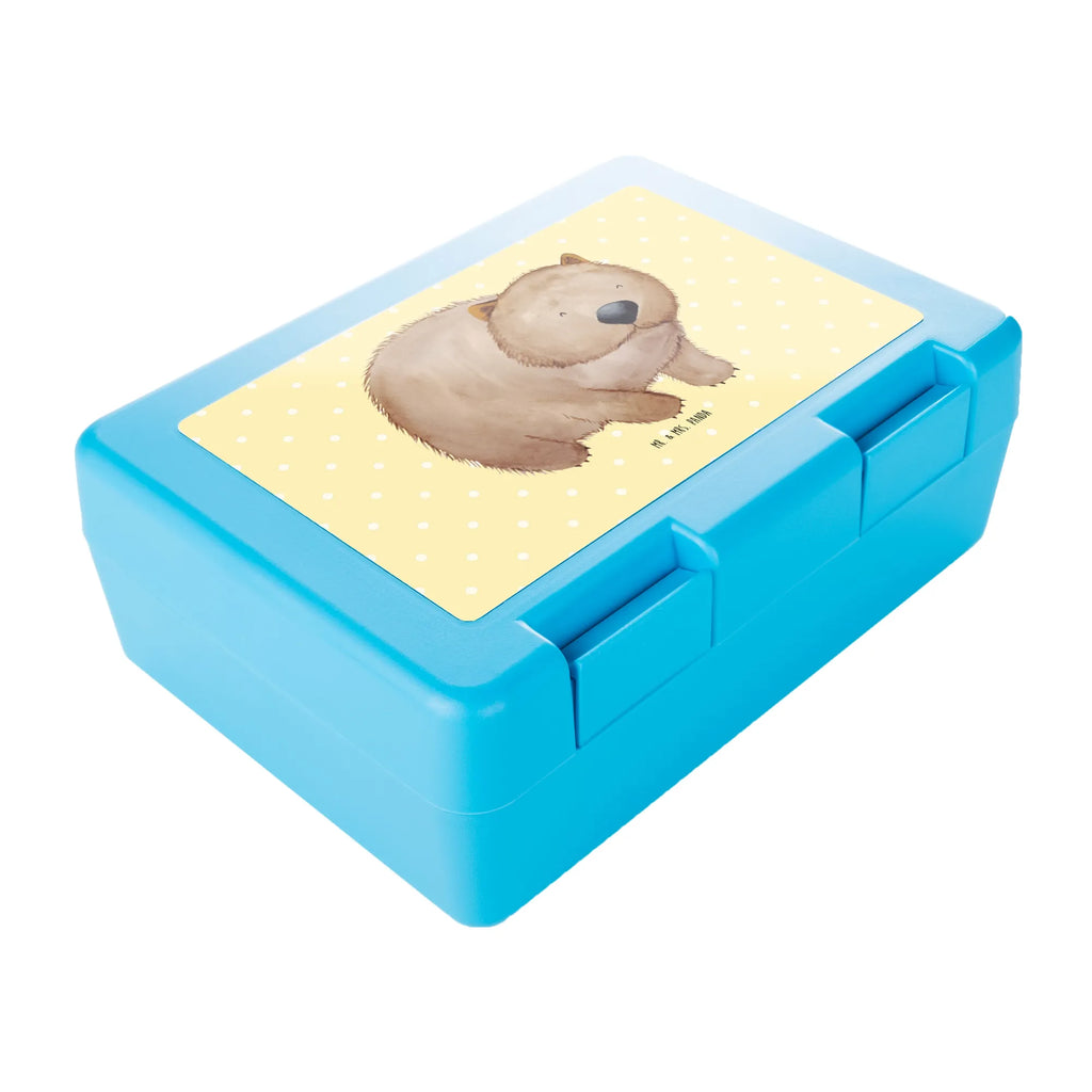 Brotdose Wombat Brotbox, Snackbox, Lunch box, Butterbrotdose, Brotzeitbox, Tiermotive, Gute Laune, lustige Sprüche, Tiere, Wombat, Das Leben ist schön, Motivation, Spruch, Australien