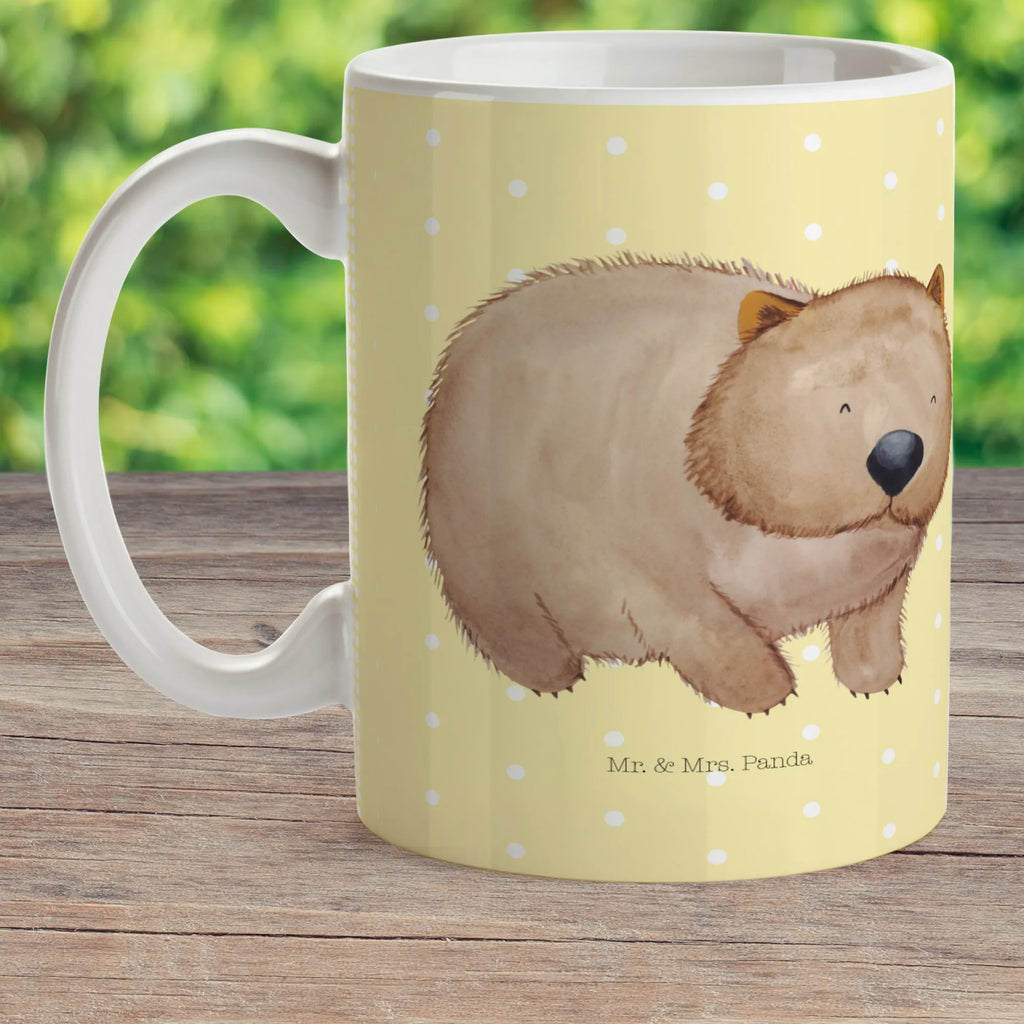 Kindertasse Wombat Kindertasse, Kinder Tasse, Kunststoff Tasse, Kindergarten Tasse, Trinkbecher, Camping Becher, Kaffeetasse, Kunststoffbecher, Kindergartenbecher, Outdoorgeschirr, Kunststoffgeschirr, Reisebecher, Reisetasse, Kinderbecher, Bruchfeste Tasse, Bruchsichere Tasse, Plastik Tasse, Plastiktasse, Tiermotive, Gute Laune, lustige Sprüche, Tiere, Wombat, Das Leben ist schön, Motivation, Spruch, Australien