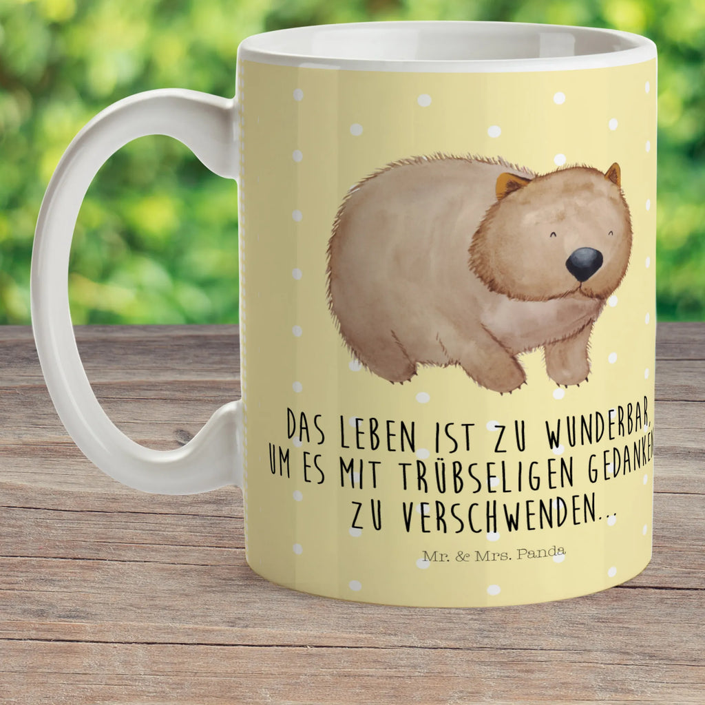 Kindertasse Wombat Kindertasse, Kinder Tasse, Kunststoff Tasse, Kindergarten Tasse, Trinkbecher, Camping Becher, Kaffeetasse, Kunststoffbecher, Kindergartenbecher, Outdoorgeschirr, Kunststoffgeschirr, Reisebecher, Reisetasse, Kinderbecher, Bruchfeste Tasse, Bruchsichere Tasse, Plastik Tasse, Plastiktasse, Tiermotive, Gute Laune, lustige Sprüche, Tiere, Wombat, Das Leben ist schön, Motivation, Spruch, Australien