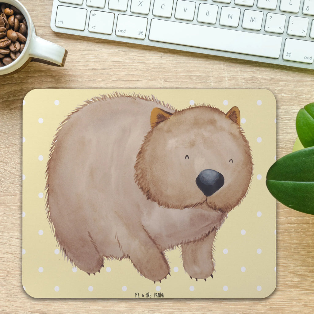 Mauspad Wombat Mousepad, Computer zubehör, Büroausstattung, PC Zubehör, Arbeitszimmer, Mauspad, Einzigartiges Mauspad, Designer Mauspad, Mausunterlage, Mauspad Büro, Tiermotive, Gute Laune, lustige Sprüche, Tiere, Wombat, Das Leben ist schön, Motivation, Spruch, Australien