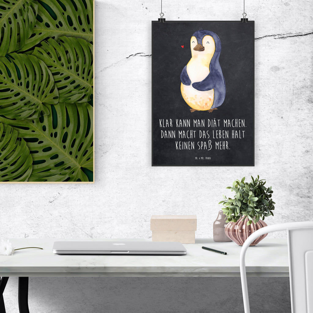 Poster Pinguin Diät Poster, Wandposter, Bild, Wanddeko, Küchenposter, Kinderposter, Wanddeko Bild, Raumdekoration, Wanddekoration, Handgemaltes Poster, Mr. & Mrs. Panda Poster, Designposter, Kunstdruck, Posterdruck, Pinguin, Pinguine, Diät, Abnehmen, Abspecken, Gewicht, Motivation, Selbstliebe, Körperliebe, Selbstrespekt