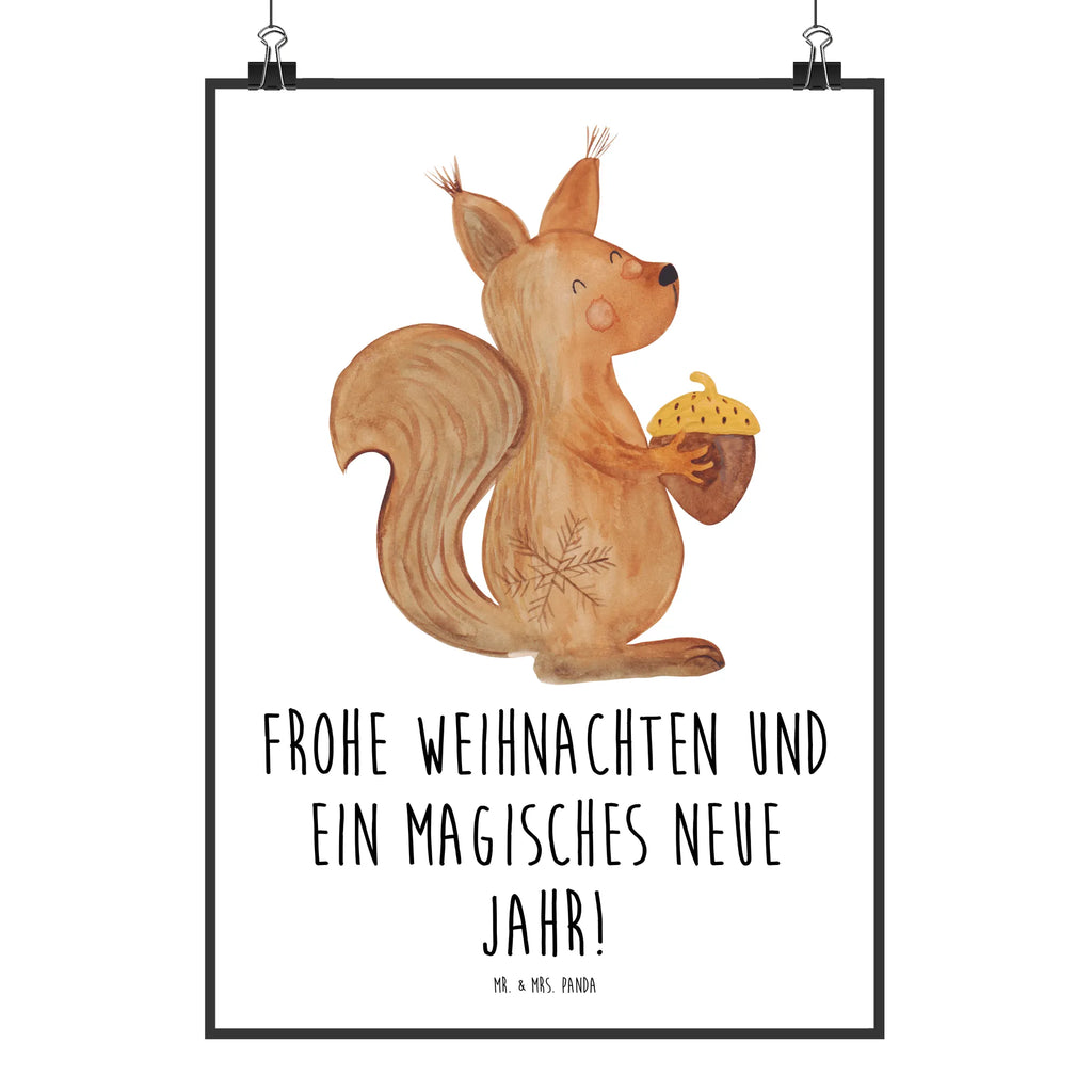 Poster Eichhörnchen Weihnachten Poster, Wandposter, Bild, Wanddeko, Küchenposter, Kinderposter, Wanddeko Bild, Raumdekoration, Wanddekoration, Handgemaltes Poster, Mr. & Mrs. Panda Poster, Designposter, Kunstdruck, Posterdruck, Winter, Weihnachten, Weihnachtsdeko, Nikolaus, Advent, Heiligabend, Wintermotiv, Frohe Weihnachten, Frohes neues Jahr, Guten Rutsch, Weihnachtsmotiv, Weihnachtsgruß, Neujahr, Vogel