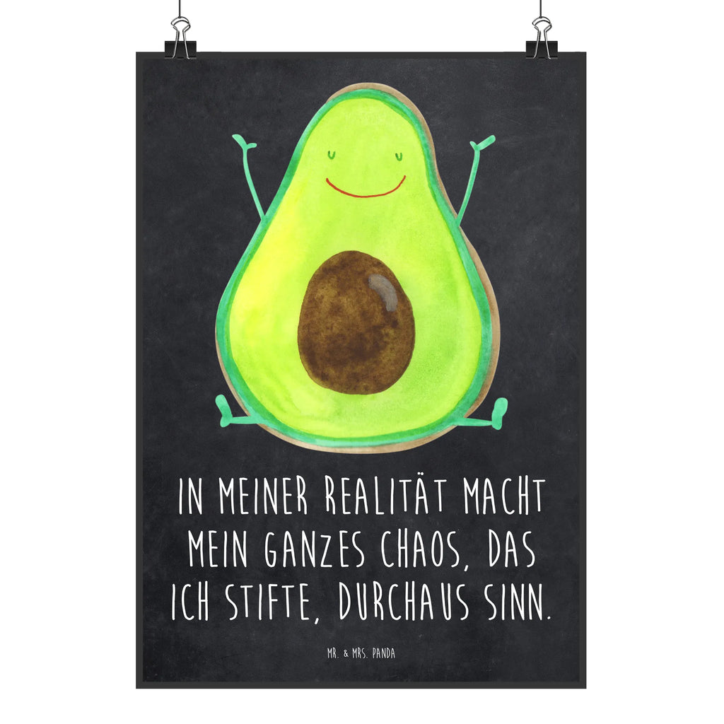 Poster Avocado Glücklich Poster, Wandposter, Bild, Wanddeko, Küchenposter, Kinderposter, Wanddeko Bild, Raumdekoration, Wanddekoration, Handgemaltes Poster, Mr. & Mrs. Panda Poster, Designposter, Kunstdruck, Posterdruck, Avocado, Veggie, Vegan, Gesund, Chaos