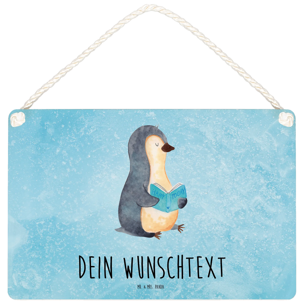 Personalisiertes Deko Schild Pinguin Buch Dekoschild, Deko Schild, Schild, Tür Schild, Türschild, Holzschild, Wandschild, Wanddeko, Pinguin, Pinguine, Buch, Lesen, Bücherwurm, Nichtstun, Faulenzen, Ferien, Urlaub, Freizeit