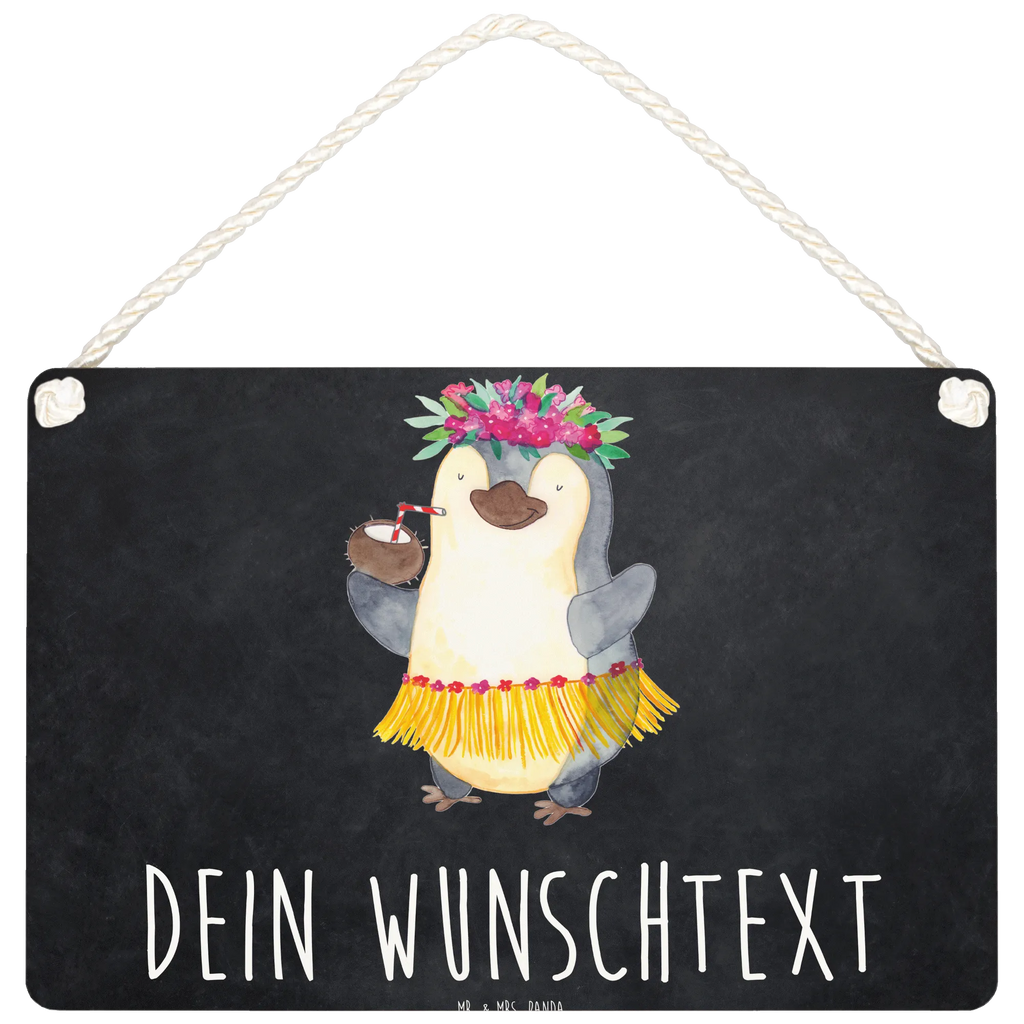 Personalisiertes Deko Schild Pinguin Kokosnuss Dekoschild, Deko Schild, Schild, Tür Schild, Türschild, Holzschild, Wandschild, Wanddeko, Pinguin, Aloha, Hawaii, Urlaub, Kokosnuss, Pinguine