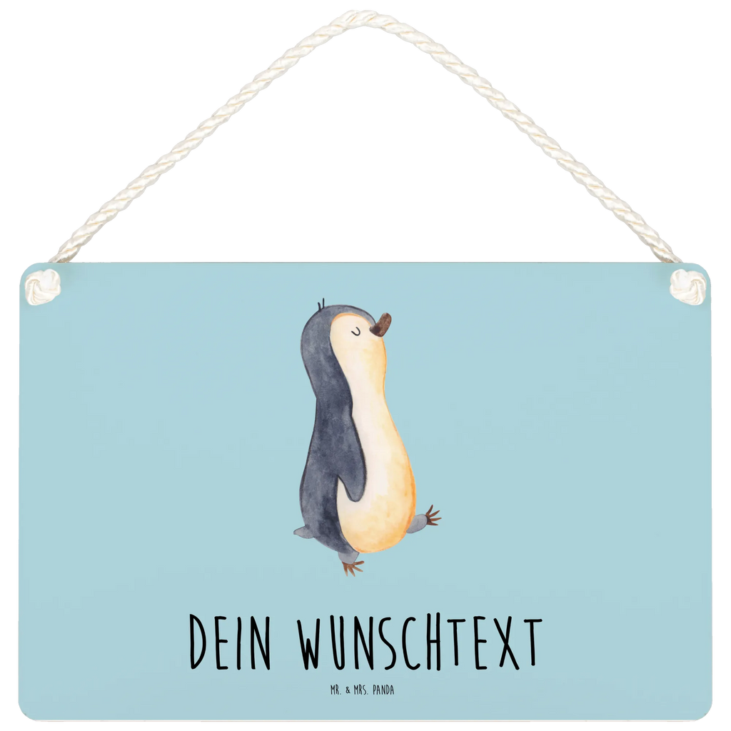 Personalisiertes Deko Schild Pinguin marschierend Dekoschild, Deko Schild, Schild, Tür Schild, Türschild, Holzschild, Wandschild, Wanddeko, Pinguin, Pinguine, Frühaufsteher, Langschläfer, Bruder, Schwester, Familie