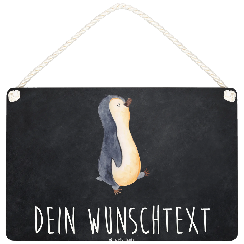 Personalisiertes Deko Schild Pinguin marschierend Dekoschild, Deko Schild, Schild, Tür Schild, Türschild, Holzschild, Wandschild, Wanddeko, Pinguin, Pinguine, Frühaufsteher, Langschläfer, Bruder, Schwester, Familie