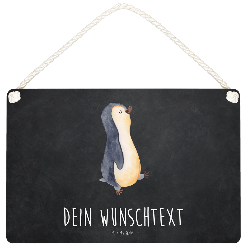 Personalisiertes Deko Schild Pinguin marschierend Dekoschild, Deko Schild, Schild, Tür Schild, Türschild, Holzschild, Wandschild, Wanddeko, Pinguin, Pinguine, Frühaufsteher, Langschläfer, Bruder, Schwester, Familie