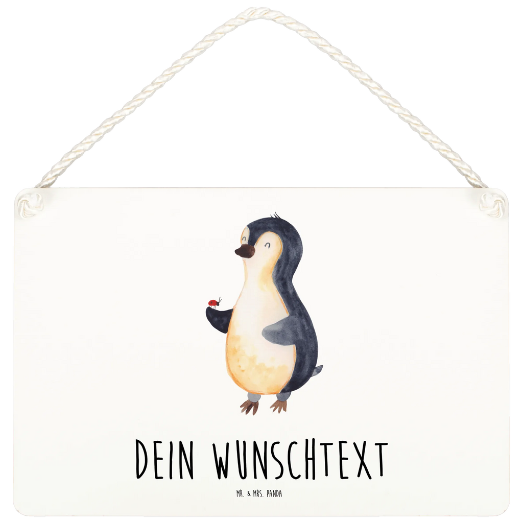 Personalisiertes Deko Schild Pinguin Marienkäfer Dekoschild, Deko Schild, Schild, Tür Schild, Türschild, Holzschild, Wandschild, Wanddeko, Pinguin, Pinguine, Marienkäfer, Liebe, Wunder, Glück, Freude, Lebensfreude