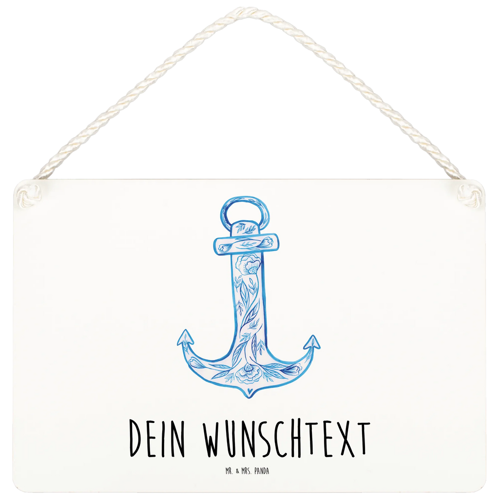 Personalisiertes Deko Schild Anker Blau Dekoschild, Deko Schild, Schild, Tür Schild, Türschild, Holzschild, Wandschild, Wanddeko, Tiermotive, Gute Laune, lustige Sprüche, Tiere