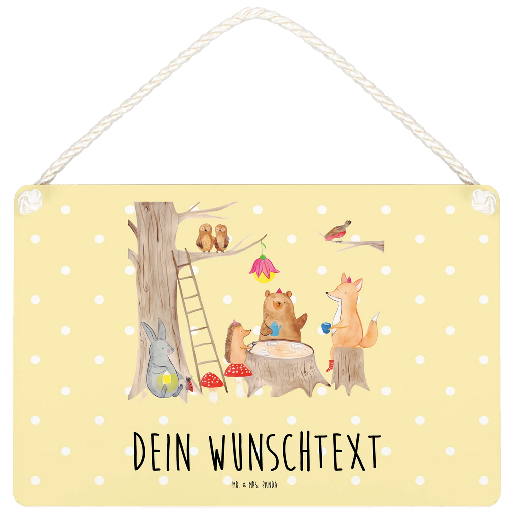 Personalisiertes Deko Schild Waldtiere Picknick Dekoschild, Deko Schild, Schild, Tür Schild, Türschild, Holzschild, Wandschild, Wanddeko, Tiermotive, Gute Laune, lustige Sprüche, Tiere, Waldtiere, Picknick, Wald, Fuchs, Hase, Igel, Maus, Eichhörnchen