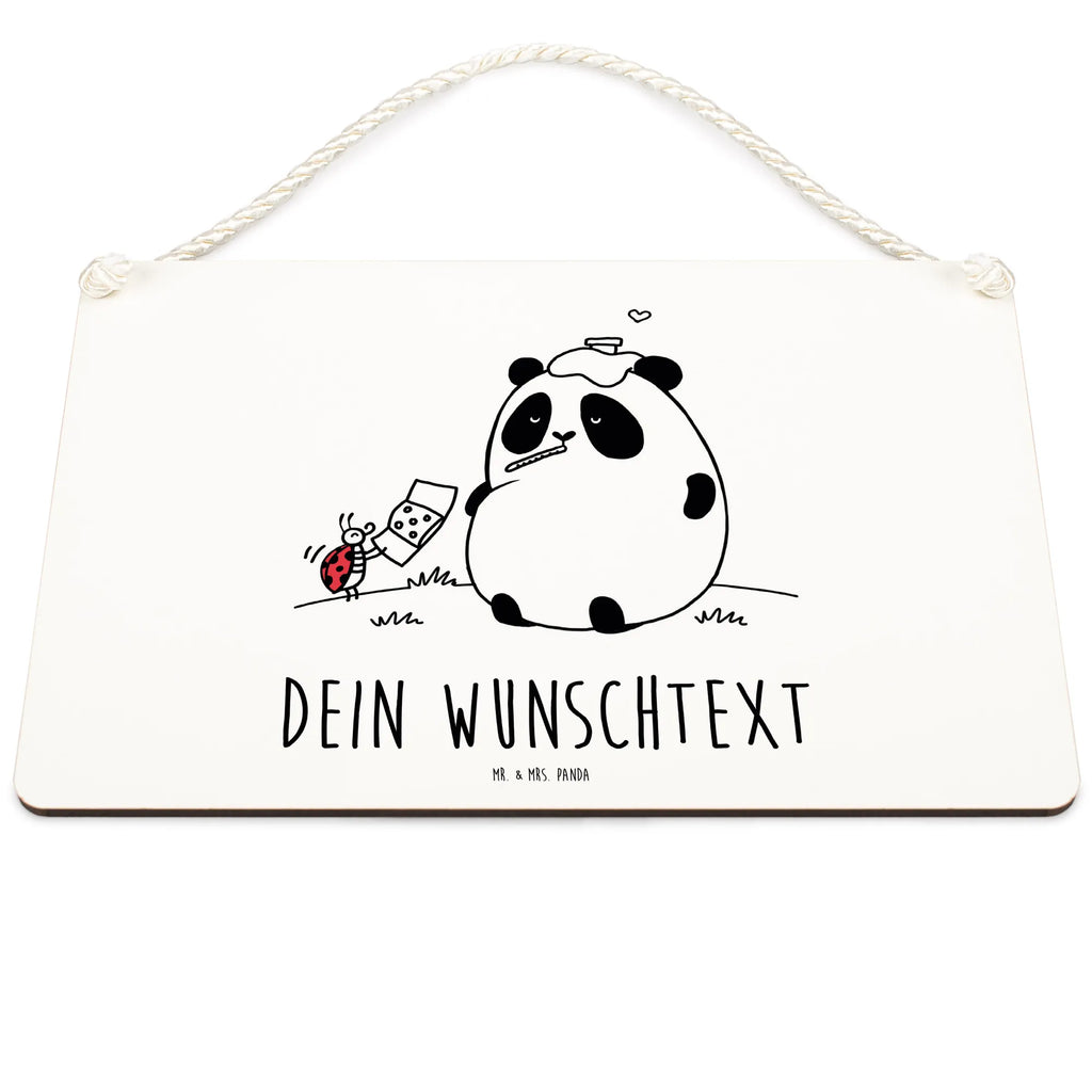 Personalisiertes Deko Schild Panda Gute Besserung Dekoschild, Deko Schild, Schild, Tür Schild, Türschild, Holzschild, Wandschild, Wanddeko