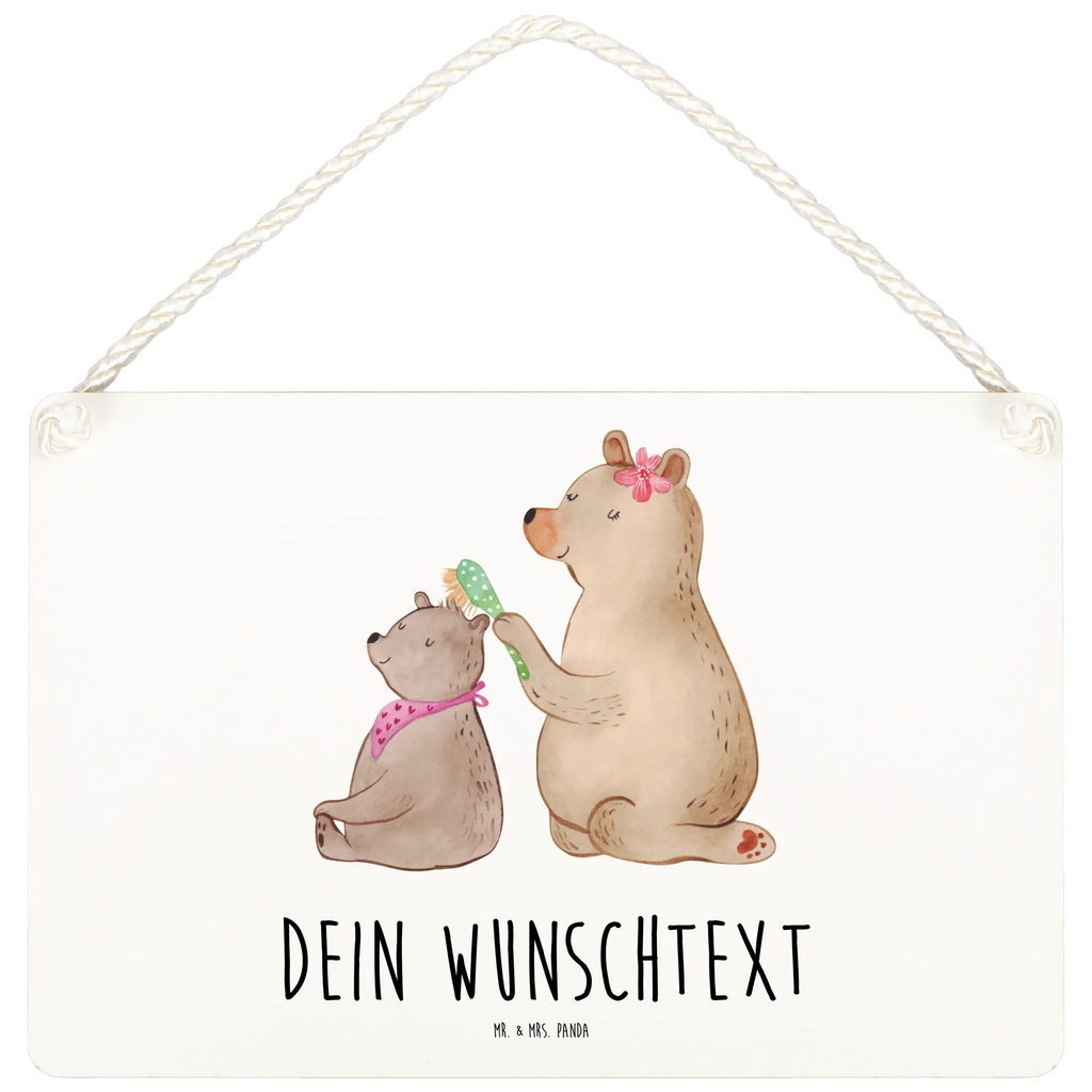 Personalisiertes Deko Schild Bär mit Kind Dekoschild, Deko Schild, Schild, Tür Schild, Türschild, Holzschild, Wandschild, Wanddeko, Familie, Vatertag, Muttertag, Bruder, Schwester, Mama, Papa, Oma, Opa, Geschenk, Mutti, Mutter