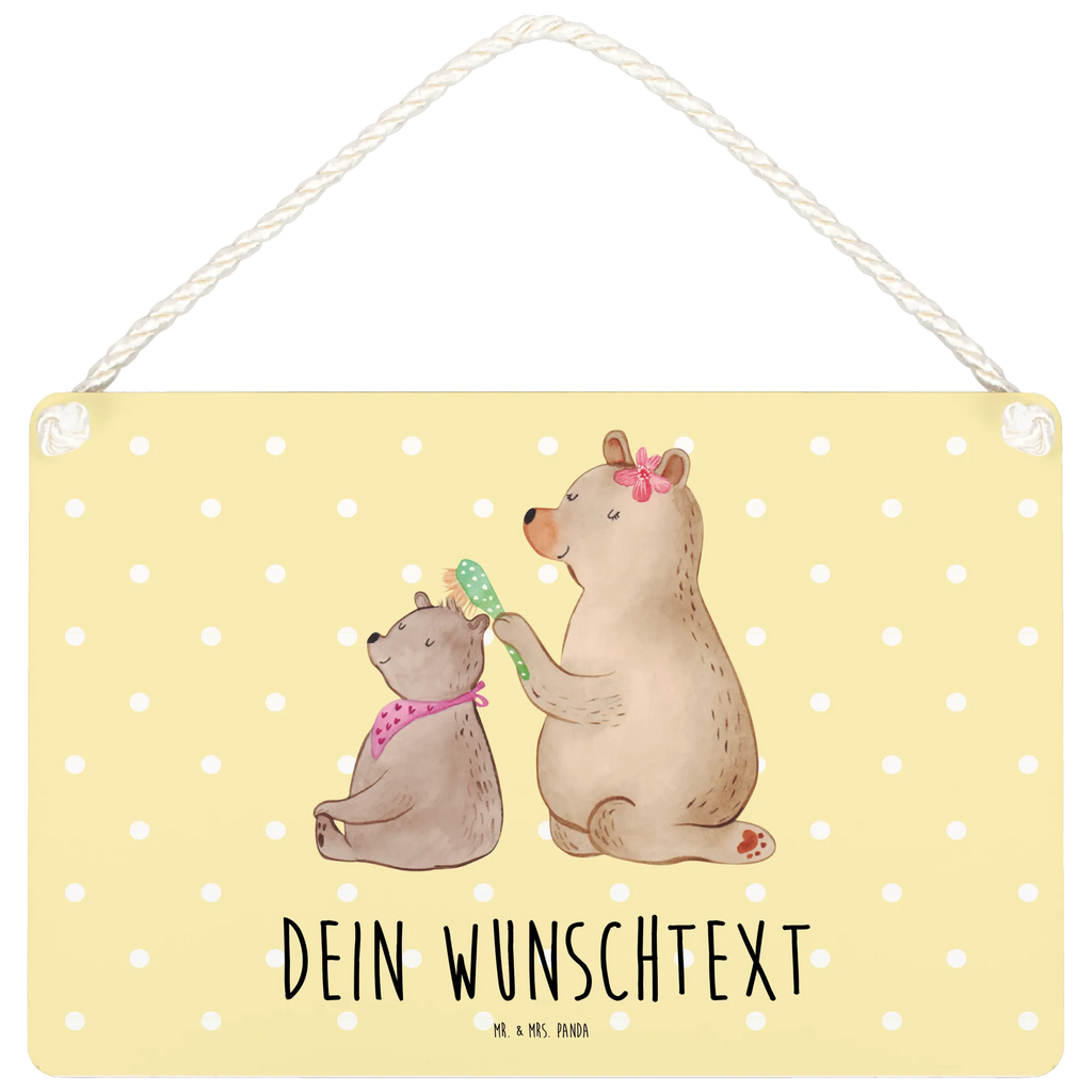 Personalisiertes Deko Schild Bär mit Kind Dekoschild, Deko Schild, Schild, Tür Schild, Türschild, Holzschild, Wandschild, Wanddeko, Familie, Vatertag, Muttertag, Bruder, Schwester, Mama, Papa, Oma, Opa, Geschenk, Mutti, Mutter