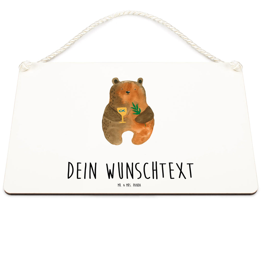 Personalisiertes Deko Schild Konfirmation-Bär Dekoschild, Deko Schild, Schild, Tür Schild, Türschild, Holzschild, Wandschild, Wanddeko, Bär, Teddy, Teddybär, Konfirmation, Kirche, evangelisch, Gottesdienst