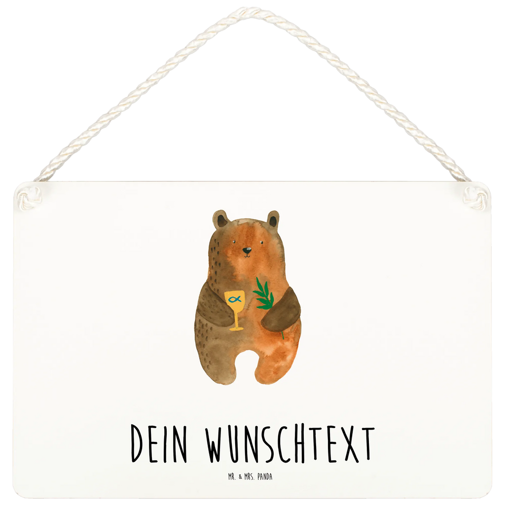 Personalisiertes Deko Schild Konfirmation-Bär Dekoschild, Deko Schild, Schild, Tür Schild, Türschild, Holzschild, Wandschild, Wanddeko, Bär, Teddy, Teddybär, Konfirmation, Kirche, evangelisch, Gottesdienst